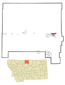 Location of Havre North, Montana