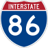 Interstate 86 marker
