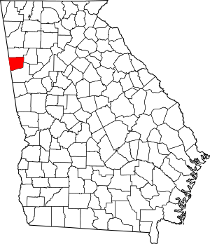Map of Georgia highlighting Haralson County