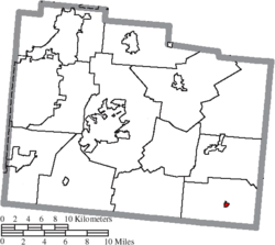 Location of Bowersville in Greene County