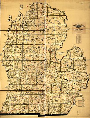 Michigan rail map galbraith 1897