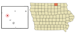 Location of St. Ansgar, Iowa