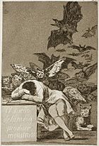 Museo del Prado - Goya - Caprichos - No. 43 - El sueño de la razon produce monstruos