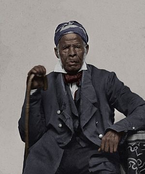 Omar Ibn Said (nicknamed Uncle Moreau) A Slave of Great Notoriety of North Carolina, restored and colourised ambrotype circa 1850.jpg