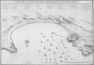 Plan de la baie d alger situee sur la cote d afrique expedition barcelo 1783.jpg