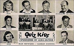 Quiz kids 1940s card