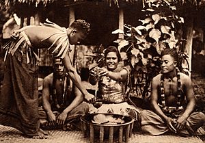 Samoan 'ava ceremony, c. 1900-1930 unknown photographer
