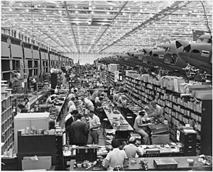 Stockroom at the Long Beach, Calif., plant of Douglas Aircraft Company. - NARA - 195485