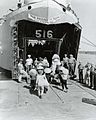 Vietnamese refugees board LST 516 during Operation Passage to Freedom, October 1954 (030630-N-0000X-001)