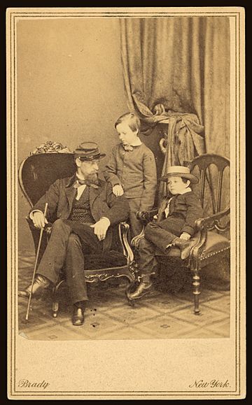 (Willie and Tad Lincoln, sons of President Abraham Lincoln, with their cousin Lockwood Todd) (LOC) (3253741134)