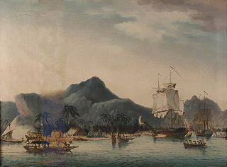John Cleveley the Younger, The Resolution and Discovery off Hawaii