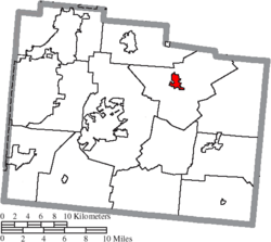 Location of Cedarville in Greene County
