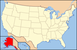 Map of USA AK