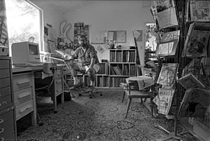Matt Groening in his studio