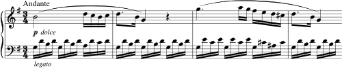 Mozart Piano Sonata in C K545 mvmt 2 bars 1-4.svg