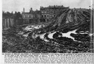 Opencast coal mining in 1947 at Wentworth Woodhouse