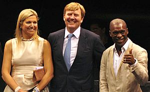 Princess Máxima, Prince Willem-Alexander & Clarence Seedorf