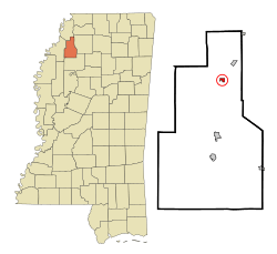 Location of Falcon, Mississippi