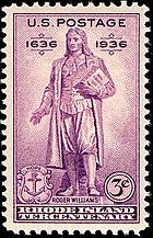 Rhode Island Tercentenary 1936 U.S. stamp.1