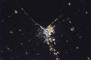 Sarnia at Night from Space
