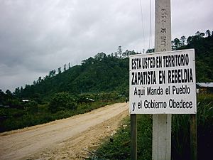 Zapatista sign
