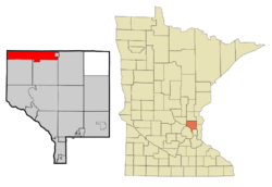 Location of the city of St. Franciswithin Anoka County, Minnesota