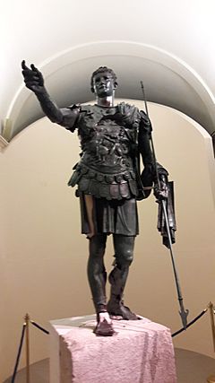 Bronze statue of Germanicus at Amelia April 2016