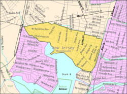 Census Bureau map of Neptune City, New Jersey