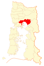 Location of the Puerto Montt commune in Los Lagos Region