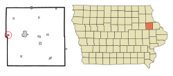 Location of Masonville, Iowa