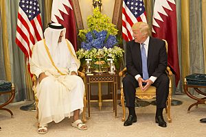 Donald Trump meets with the Emir of Qatar (Sheikh Tamim bin Hamad Al Thani), May 2017