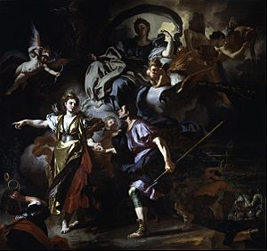 Francesco Solimena - the Royal Hunt of Dido and Aeneas - Google Art Project