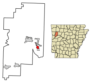 Location of Altus in Franklin County, Arkansas.