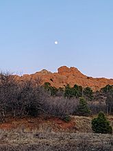 Garden of the Gods and the moon