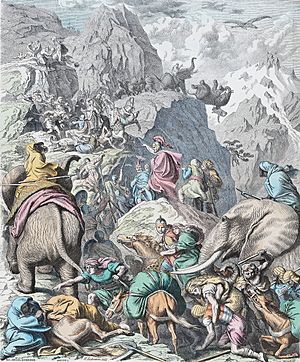 Heinrich Leutemann - Hannibals Übergang über die Alpen (cropped)