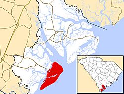 Location of Hilton Head Island in Beaufort County and South Carolina