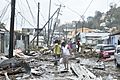 Hurricane Maria destruction along Roseau road