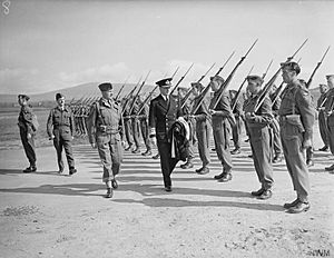 Inspection of RAF Regiment at RAF Jurby, 1942