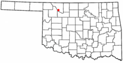 Location of Waynoka, Oklahoma