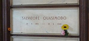 Salvatore Quasimodo grave Milan 2015
