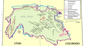 Uinta Piceance Basins geologic map