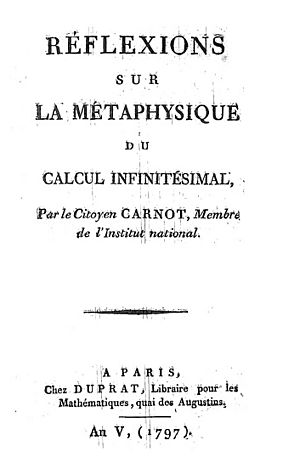 Carnot - Réflexions sur la métaphysique du calcul infinitésimal, 1797 - 72338