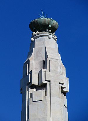 Cenotaph, Dunedin, New Zealand detail top