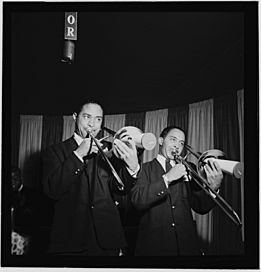Dicky Wells and Henry Wells, Eddie Condon's, New York, N.Y., ca. Jan. 1947 (William P. Gottlieb)