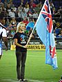 Fiji flag bearer