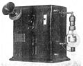 First vacuum tube AM radio transmitter