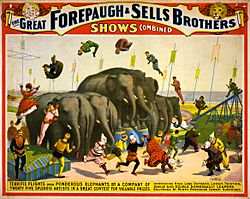 Flickr - …trialsanderrors - Terrific flights over ponderous elephants, poster for Forepaugh ^ Sells Brothers, ca. 1899
