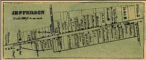 An 1858 Frederick County detail map of Jefferson from Isaac Bond