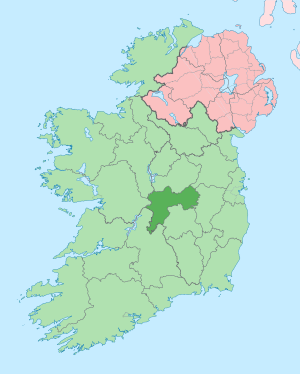 Location of County Offaly