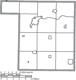 Location of New Bavaria in Henry County